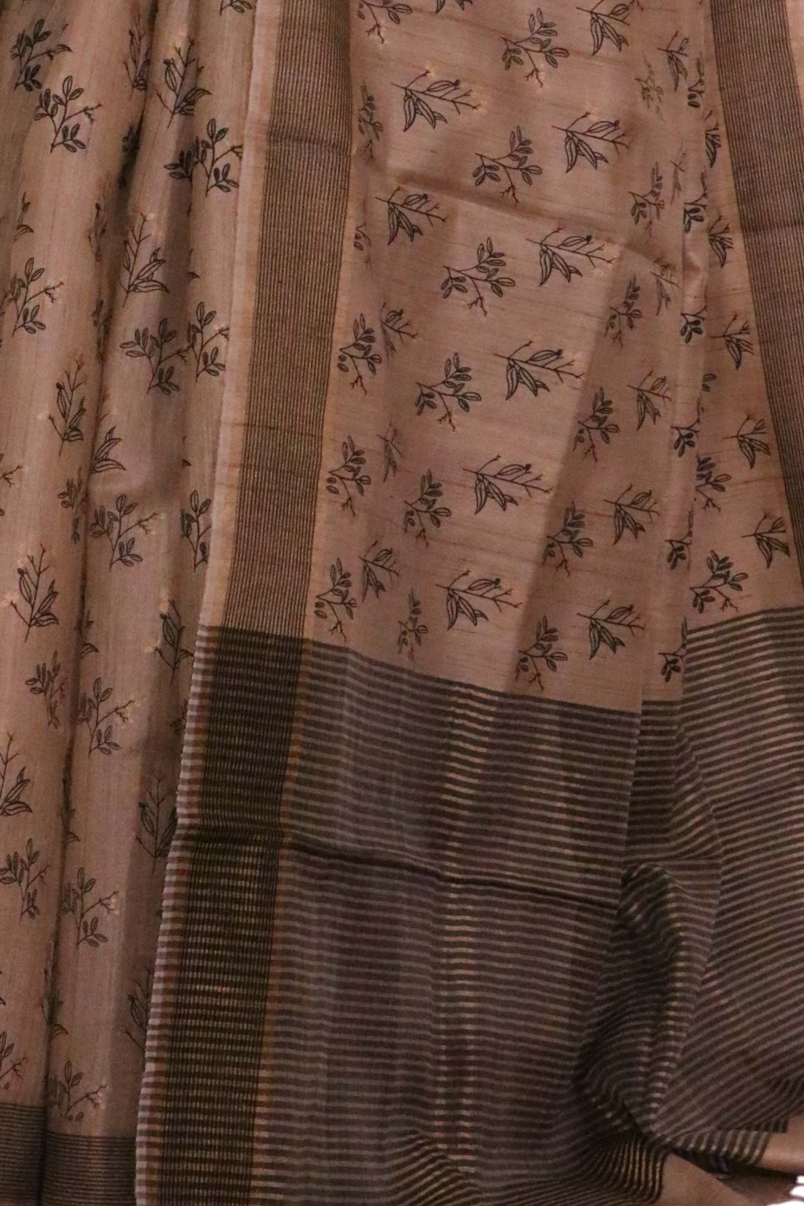 Handloom Pure Tussar Silk Saree AL203714